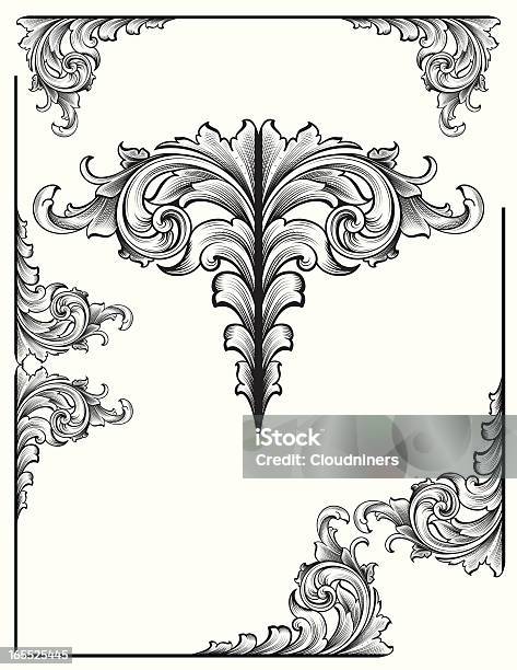 Getönte Viktorianischen Set Stock Vektor Art und mehr Bilder von Schnörkel - Schrift - Schnörkel - Schrift, Gravur, Wachstum