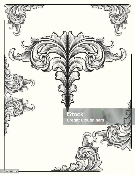 Ombra Set Vittoriano - Immagini vettoriali stock e altre immagini di Arabesco - Motivo ornamentale - Arabesco - Motivo ornamentale, Crescita, Incisione - Tecnica illustrativa