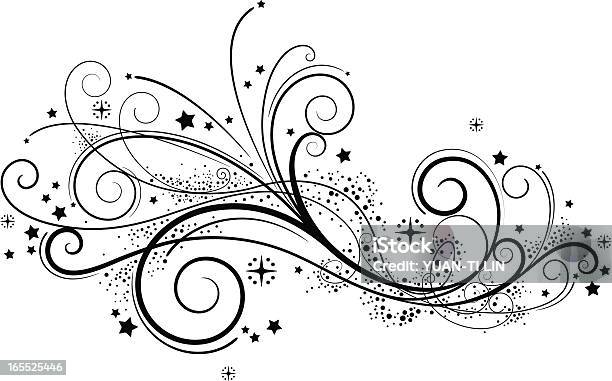 Fancy Swirls Stock Illustration - Download Image Now - Star Shape, Swirl Pattern, Spiral