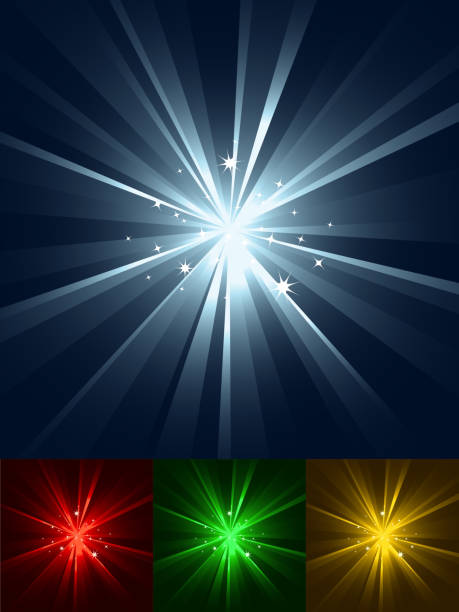 Sparkling Burst of Light Set vector art illustration