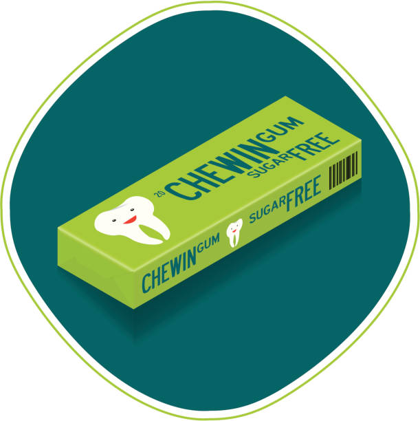 illustrations, cliparts, dessins animés et icônes de chewing-gum pack de 20 appareils - chewing gum