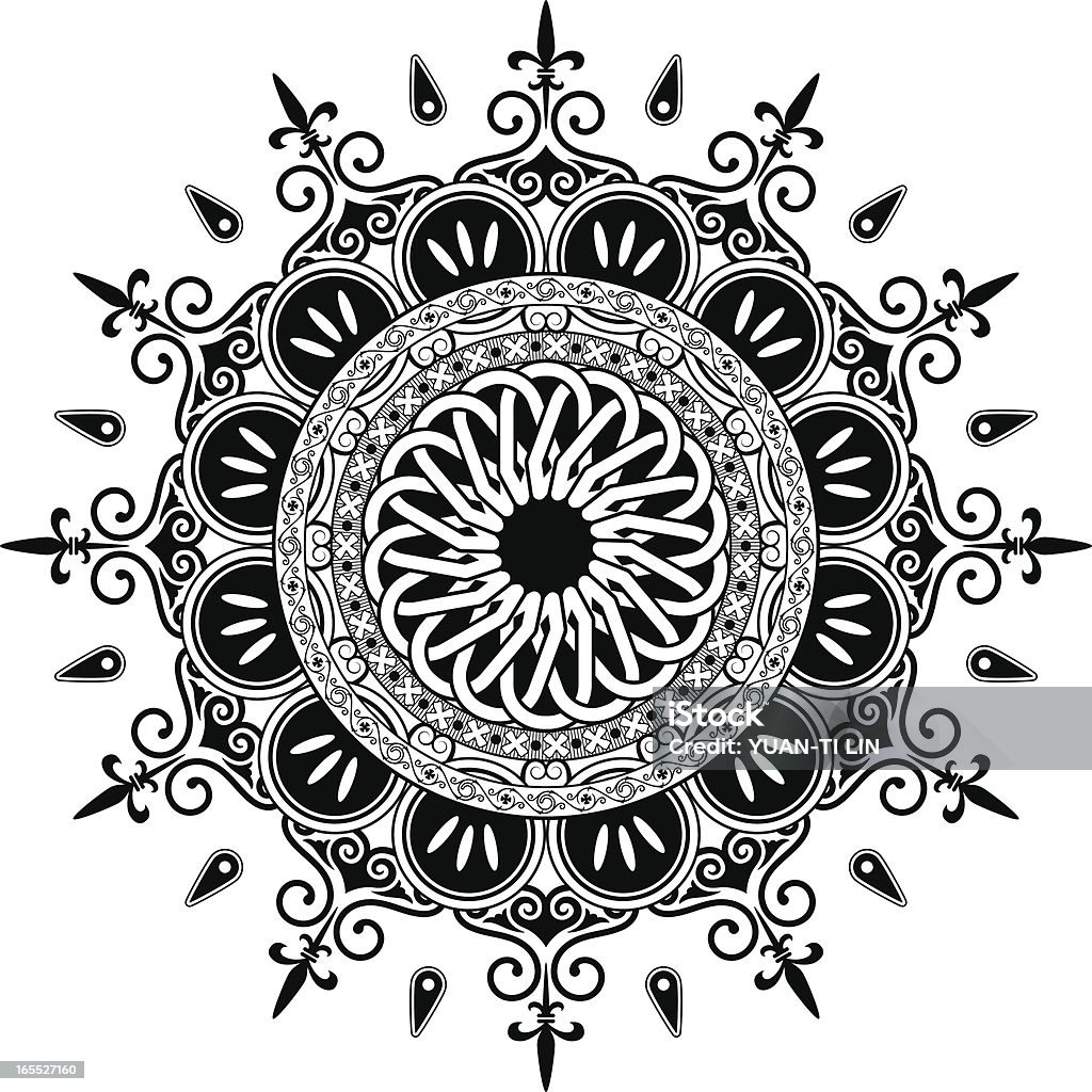 Gothic Circle Pattern Explained Gothic Circle Stock Illustration - Download Image Now - Art, Art And ...