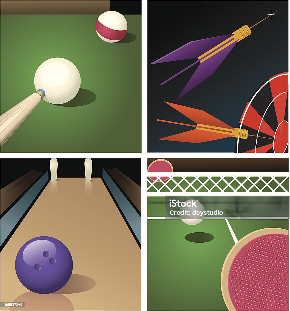Sports Bar – Spiele - Lizenzfrei Bildhintergrund Vektorgrafik