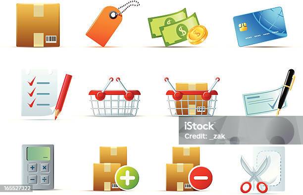 Webicons Flache Reihe Einkaufsmöglichkeiten Stock Vektor Art und mehr Bilder von Ausverkauf - Ausverkauf, Bankkarte, Bildkomposition und Technik