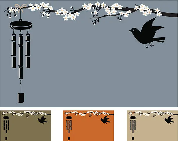 Vector illustration of Wind chime