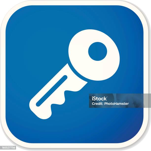 Key M Sticker Stock Vektor Art und mehr Bilder von Blau - Blau, ClipArt, Designelement