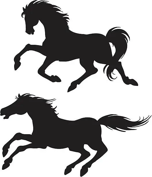 Vector illustration of Horses