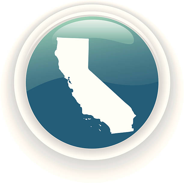 california state icon vector art illustration