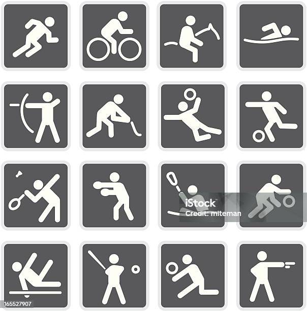 Ilustración de Deportes Mate Colección y más Vectores Libres de Derechos de Andar en bicicleta - Andar en bicicleta, Atletismo, Baloncesto