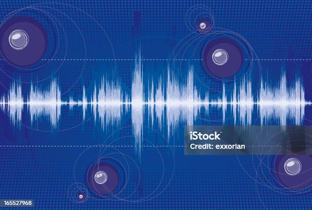 Звук Фон — стоковая векторная графика и другие изображения на тему Абстрактный - Абстрактный, Звуковая волна, Рок-музыка