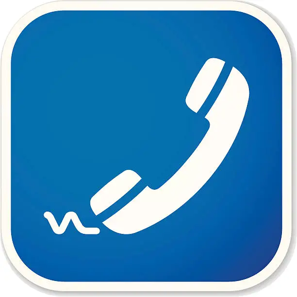 Vector illustration of phone sq sticker