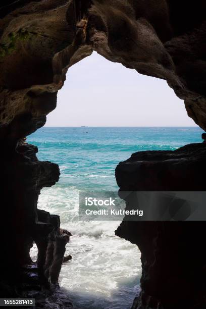 View Of The The Caves Of Hercules In Cape Spartel Morocco Is An Archaeological Cave Complex Near Atlantic Ocean Situated 14 Kilometres West Of Tangier The Popular Tourist Attraction Stock Photo - Download Image Now