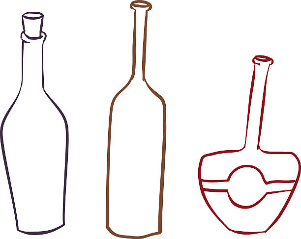 bottles vector art illustration