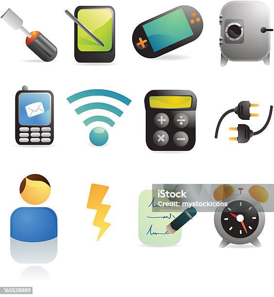 Business And Internet Icons Stock Illustration - Download Image Now - Alarm Clock, Business, Communication