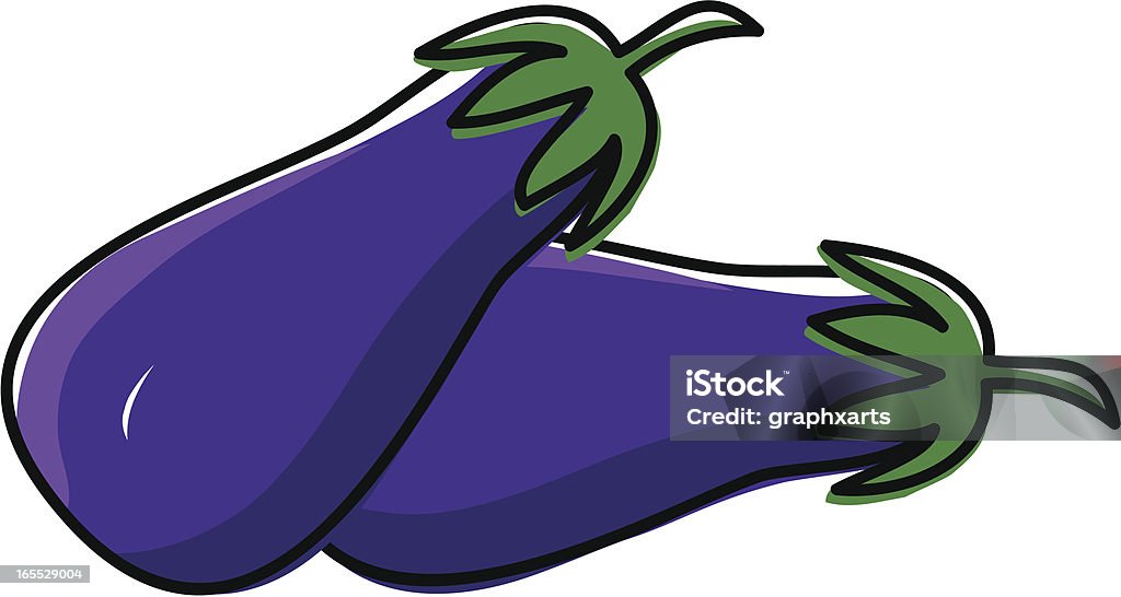 Eggplants - arte vectorial de Alimento libre de derechos