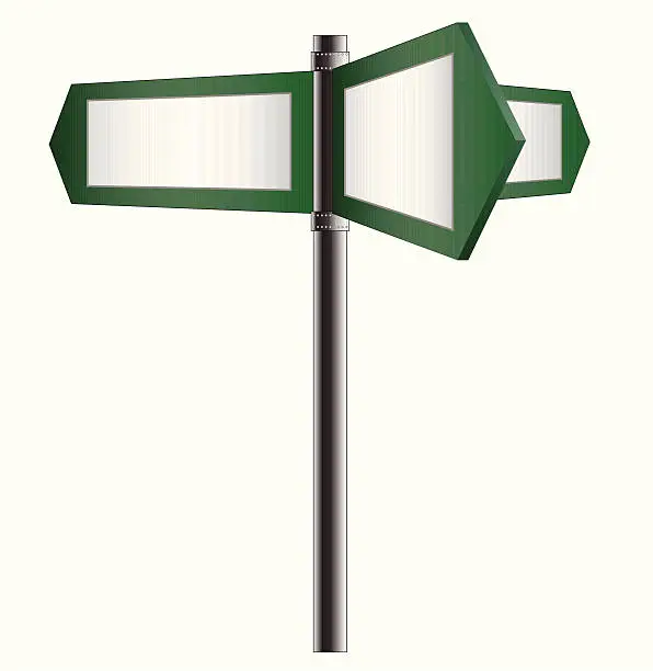 Vector illustration of Blank road sign - VECTOR