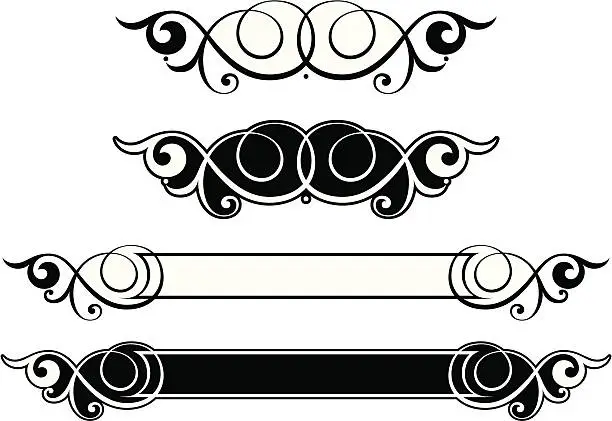 Vector illustration of Elegante Panel and Scroll