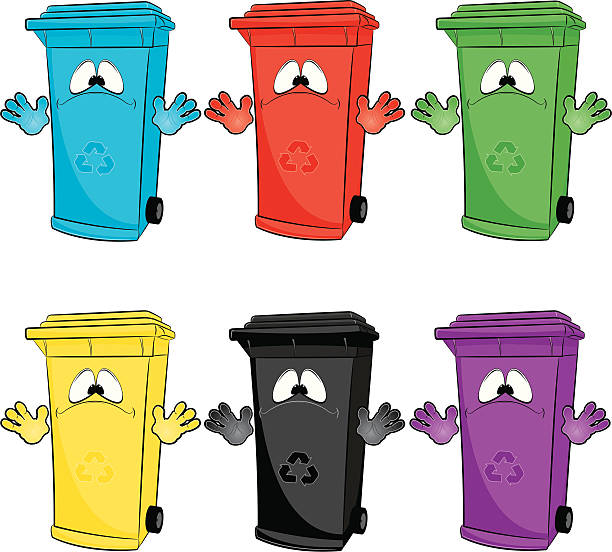 Recycle Wheelie Bins Stock Illustration - Download Image Now - Garbage,  Recycling, Wastepaper Basket - iStock