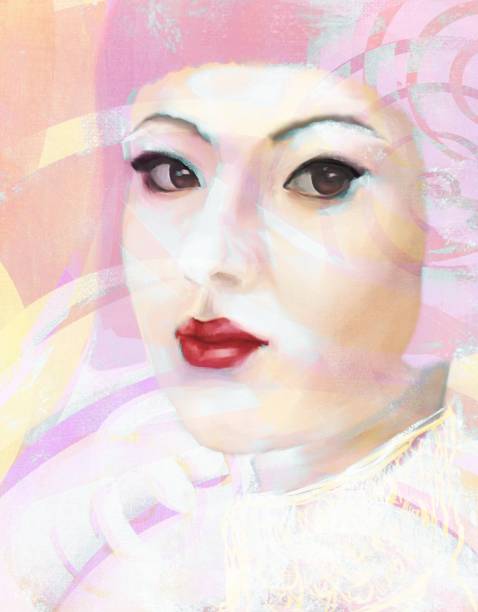 istock Painterly portrait of an asian girl in impressionism style 1655296959