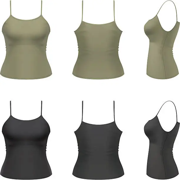 Vector illustration of Spaghetti strap tank top