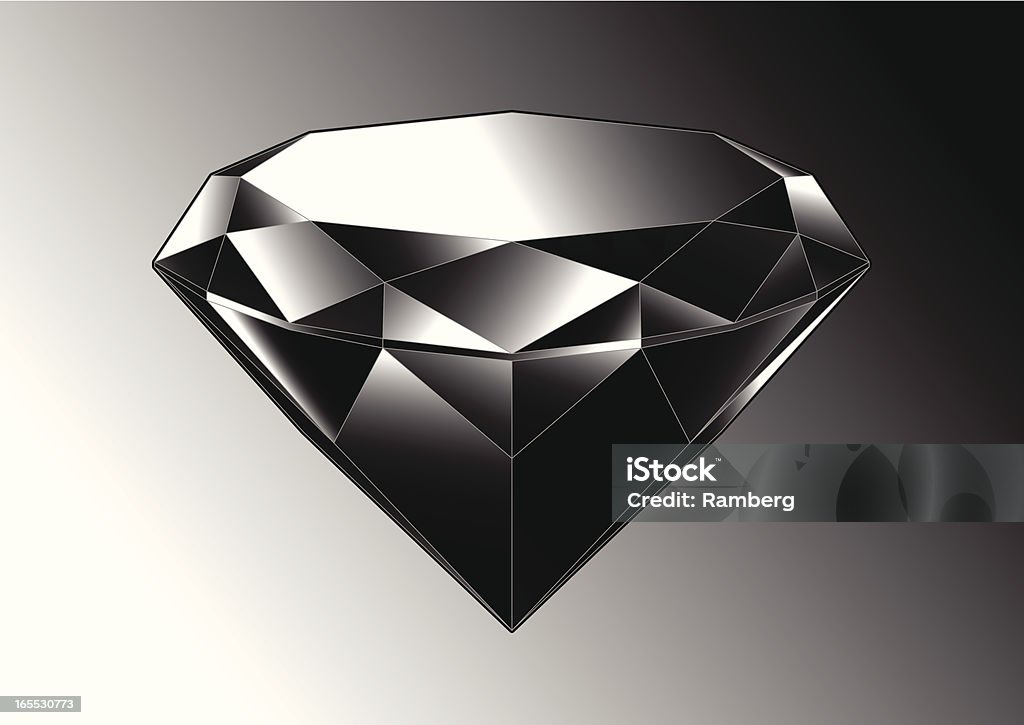 Black diamond The legendary black diamond. Black Color stock vector