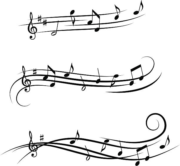 Music design elements 4 vector art illustration