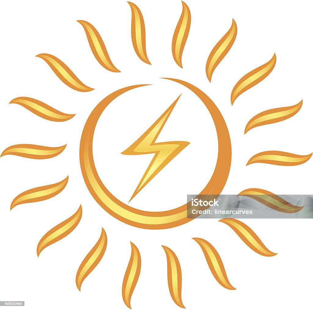 Símbolo de Energia Solar - Royalty-free Amarelo arte vetorial