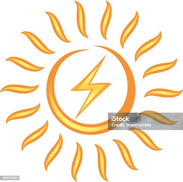 Símbolo De Energia Solar - Arte vetorial de stock e mais imagens de Amarelo - Amarelo, Clip Art, Dispersa