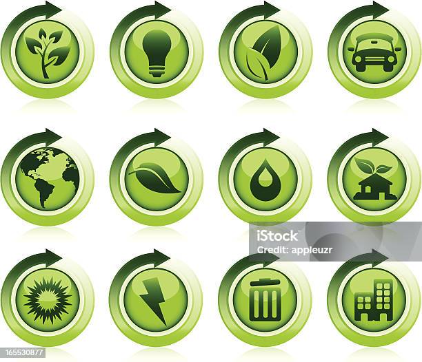 Preservação Ambiental Ícones - Arte vetorial de stock e mais imagens de Recurso Sustentável - Recurso Sustentável, Conjunto de ícones, Redução