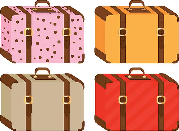 Vector illustration of Suitcases