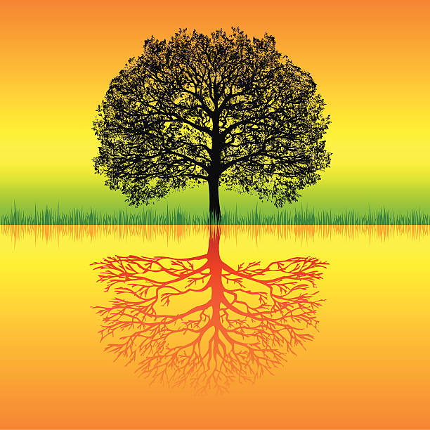 Rasta Tree vector art illustration