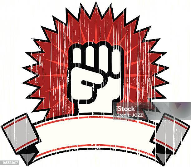 Красный Борьбе — стоковая векторная графика и другие изображения на тему Баннер - знак - Баннер - знак, Бунт, Бунтарство