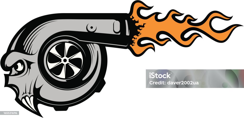 vector turbocharger Turbocharger stock vector