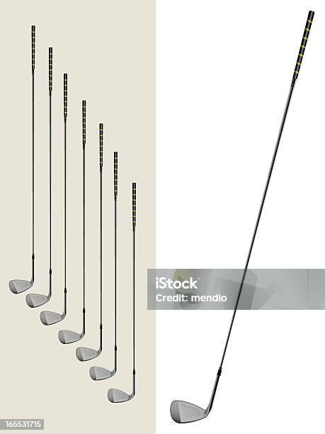 Satz Von Golf Bügeleisen Stock Vektor Art und mehr Bilder von Golfschläger - Golfschläger, Freisteller – Neutraler Hintergrund, Illustration
