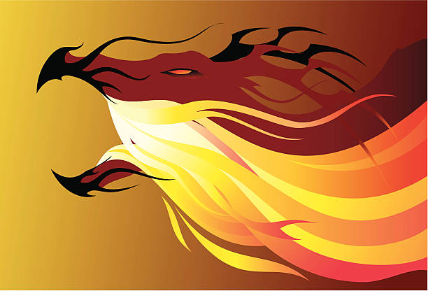 illustrations, cliparts, dessins animés et icônes de dragon souffle - fire illustration and painting dragon art