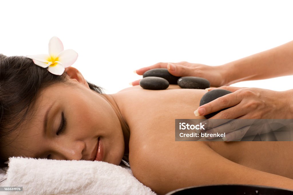 Shiatsu, massagem com pedras quentes - Foto de stock de 20-24 Anos royalty-free