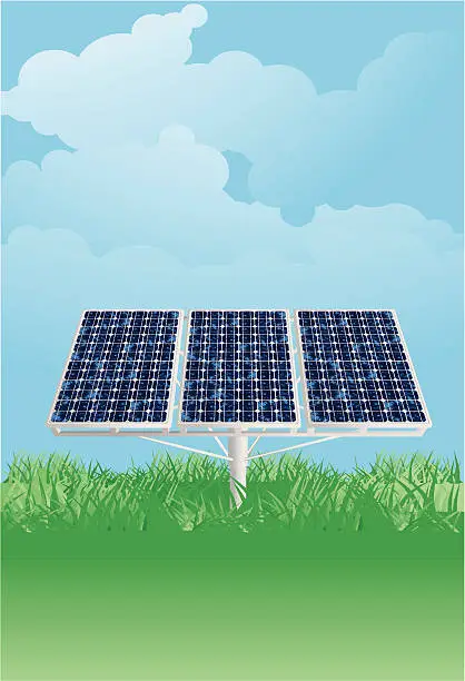 Vector illustration of Solar panels