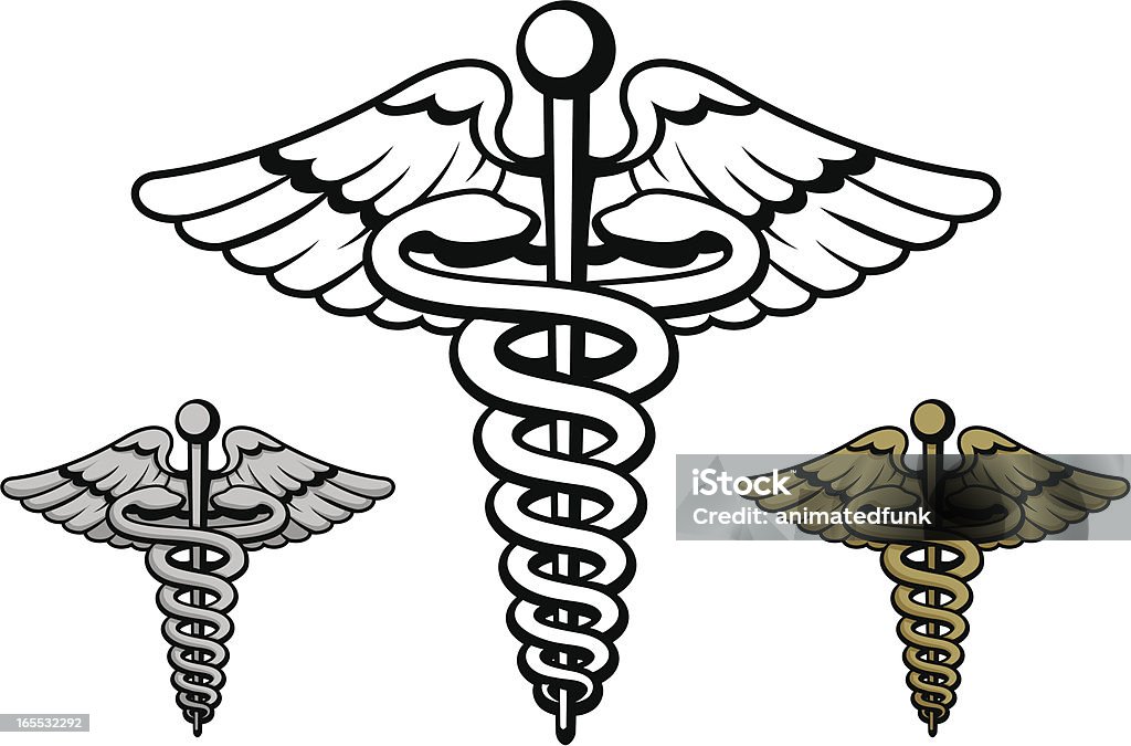 Symbol medycyny - Grafika wektorowa royalty-free (Kaduceusz)