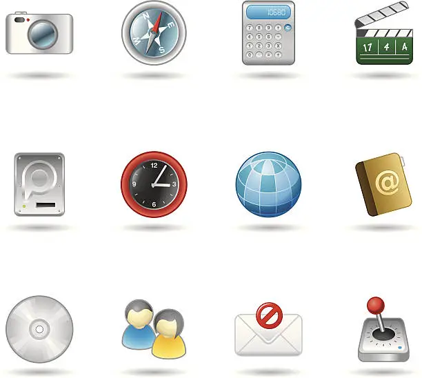 Vector illustration of Handy Icons - OS & Applications