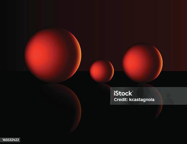 Red Velvet Orbs Stock Illustration - Download Image Now - Sphere, Velvet, Black Color