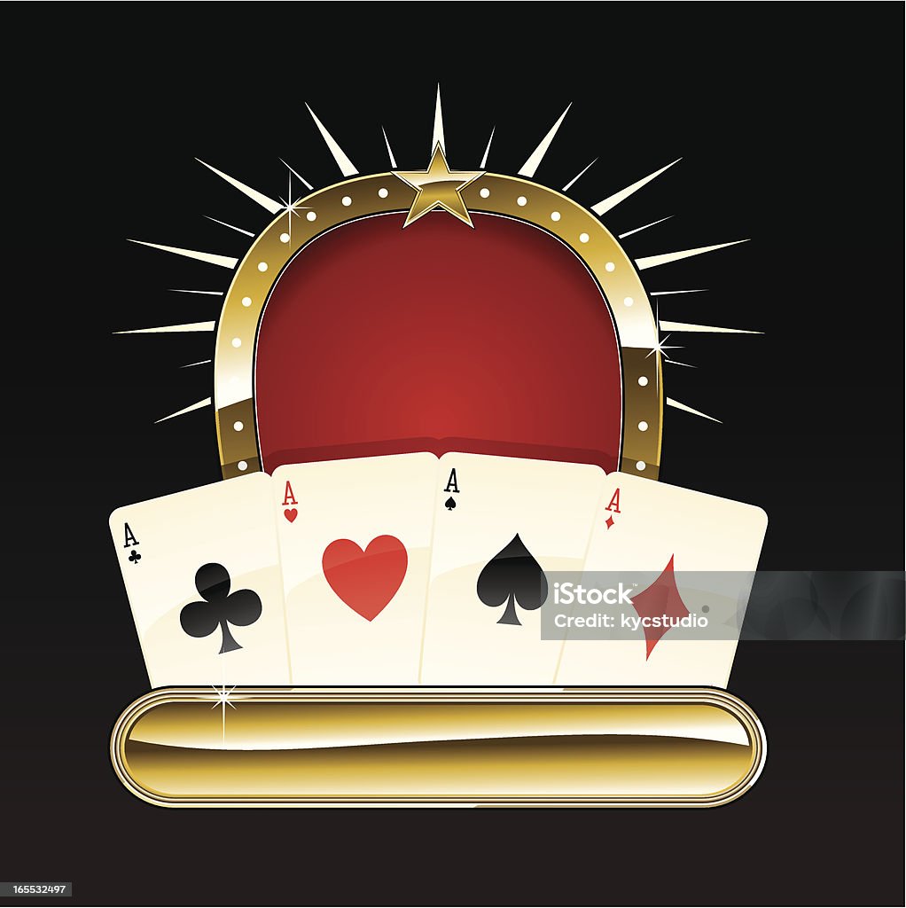Bandiera di poker - arte vettoriale royalty-free di A forma di stella
