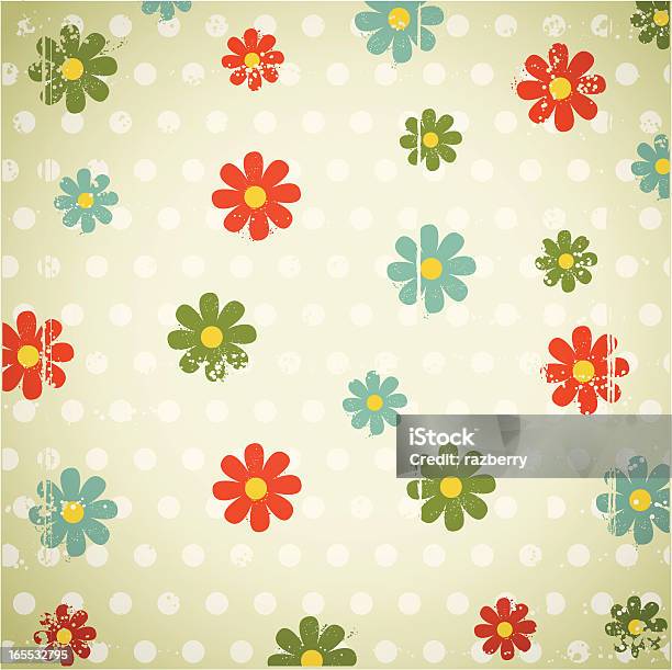 Summer Flowers Background Stock Illustration - Download Image Now - Backgrounds, Blue, Damaged