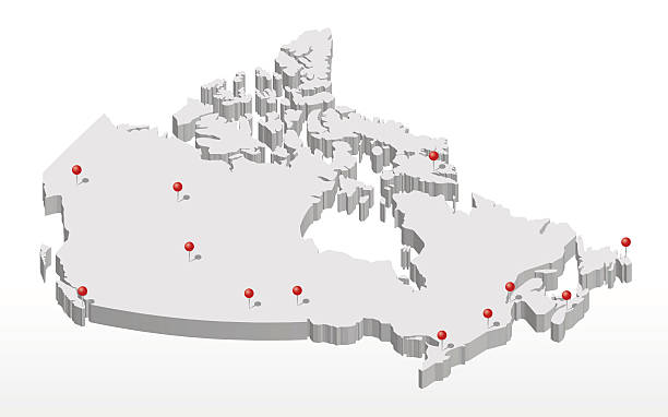 Canada Map vector art illustration