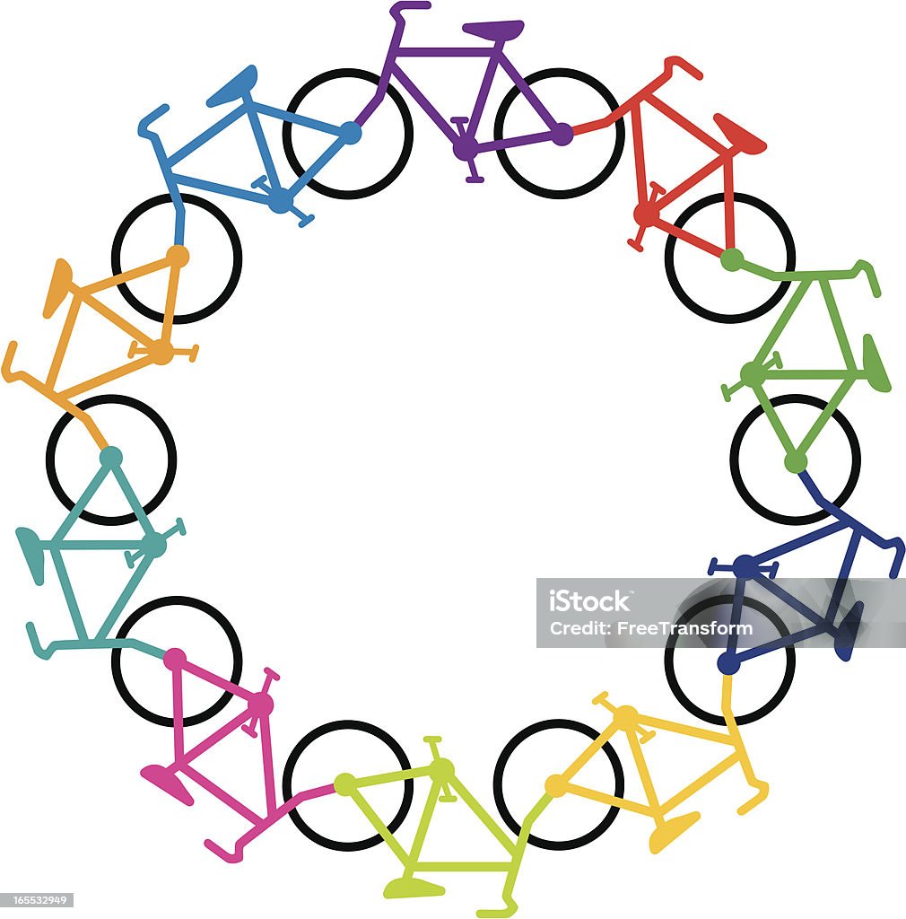 Cycle de vélo - clipart vectoriel de Arc en ciel libre de droits