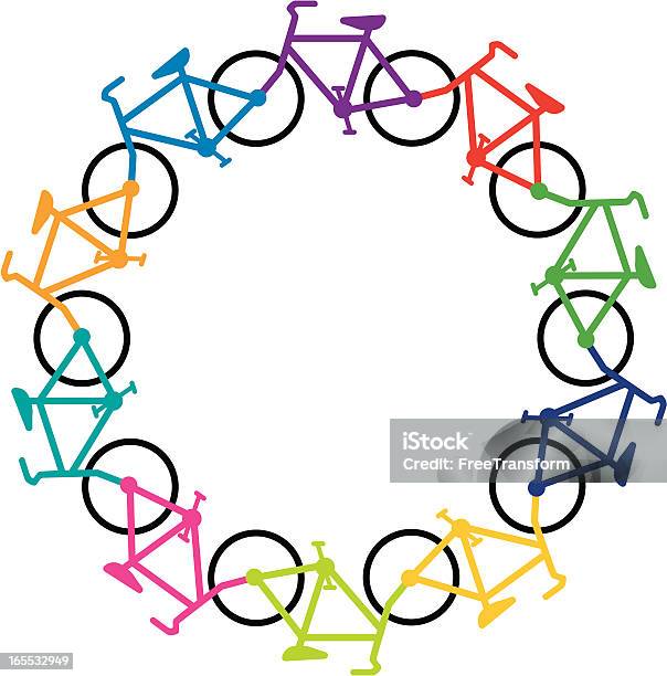 Cycle De Vélo Vecteurs libres de droits et plus d'images vectorielles de Arc en ciel - Arc en ciel, Infini, Symbole