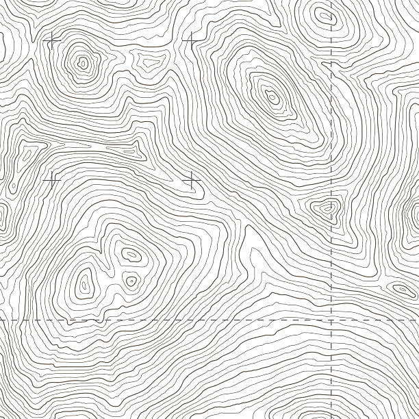 원활한 topographic 맵 - extreme terrain mountain range mountain landscape stock illustrations