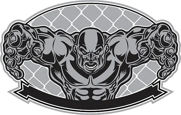 Vector illustration of Ultimate Fighter