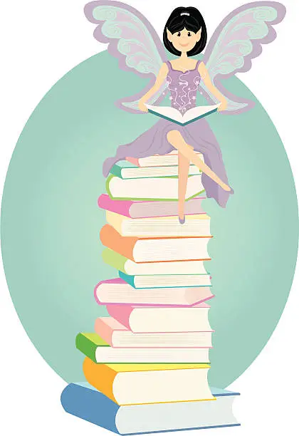 Vector illustration of Book Fairy