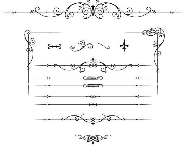 Delicate, elegant, fine lined decorative elements Similar/Related files: tracery stock illustrations