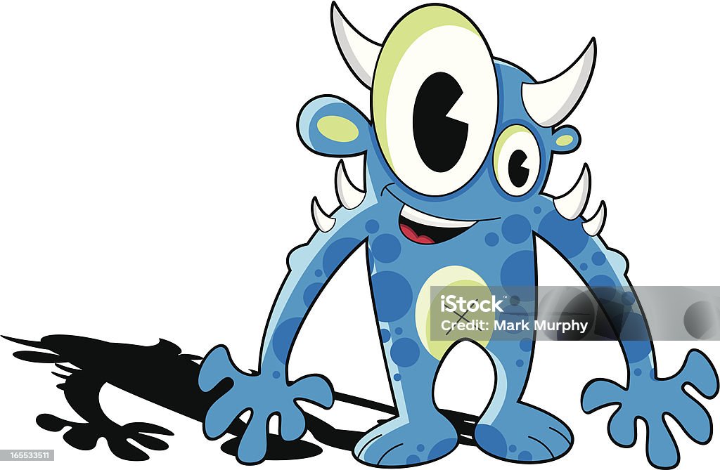 ファンキーな斑点怪獣のキャラクター - 1人のロイヤリティフリーベクトルアート